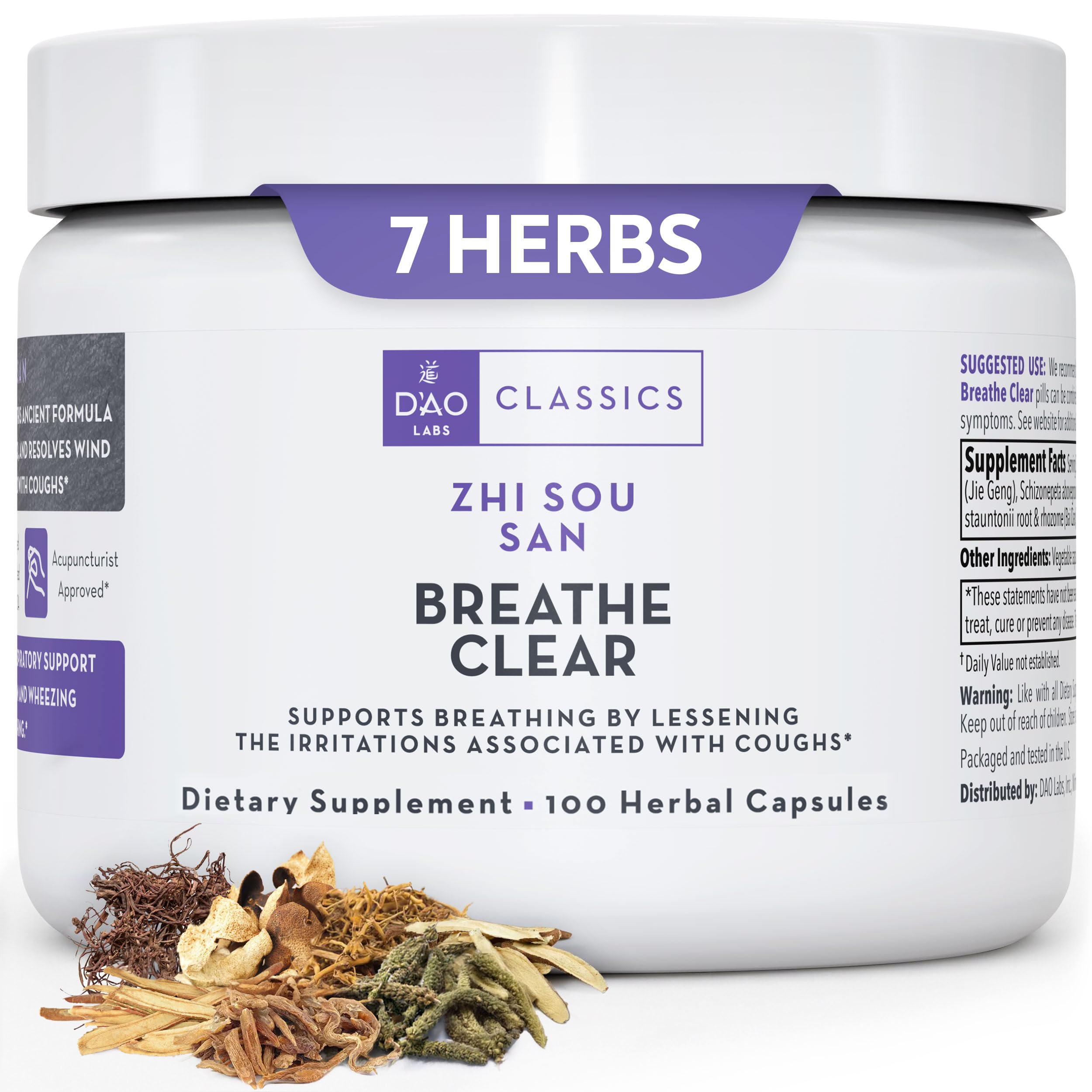 Amazon.com: D'AO Labs Breathe Clear - Zhi Sou San - for Cough